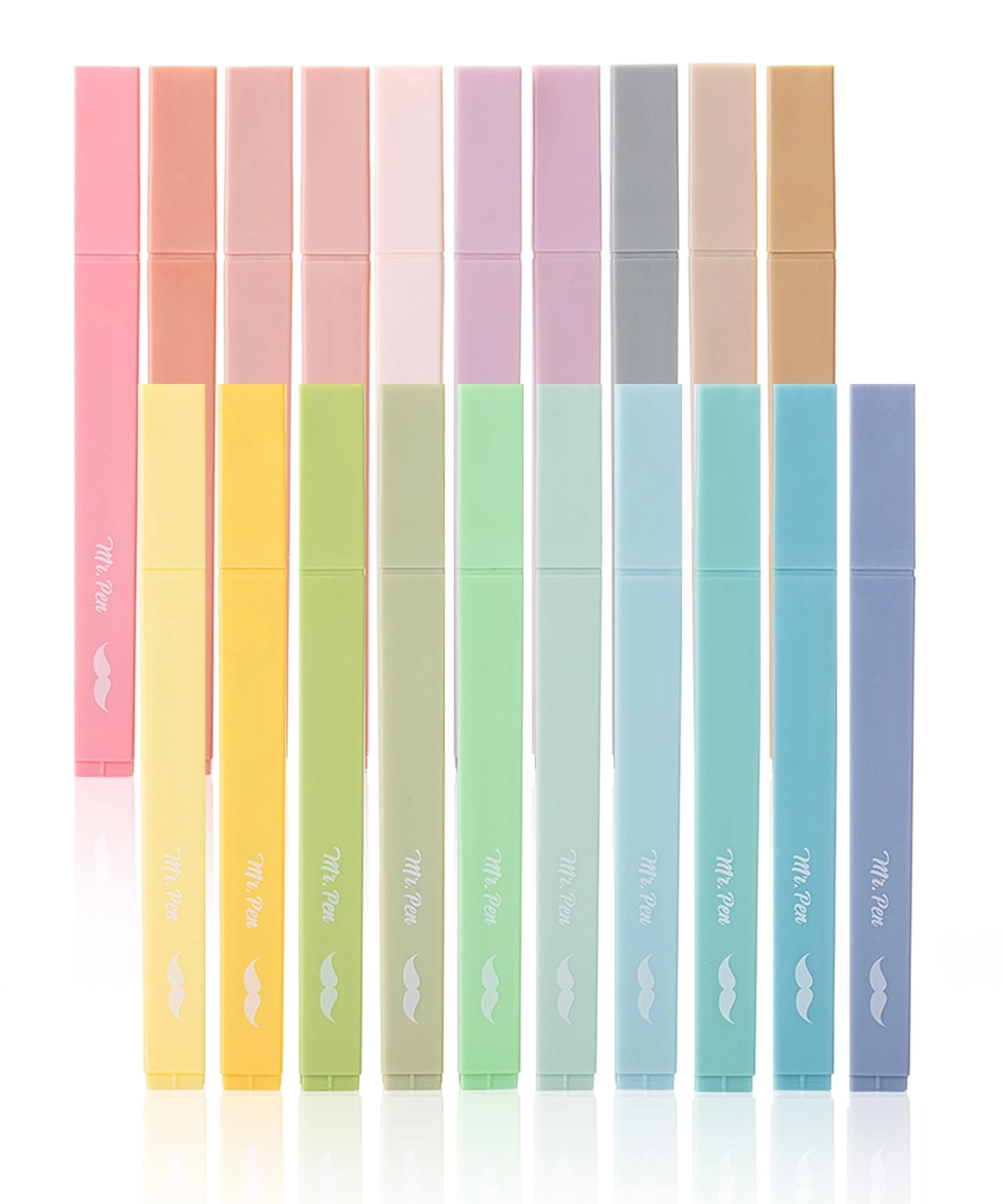 Mr. Pen Aesthetic Highlighters - Pastel Colors Chisel
