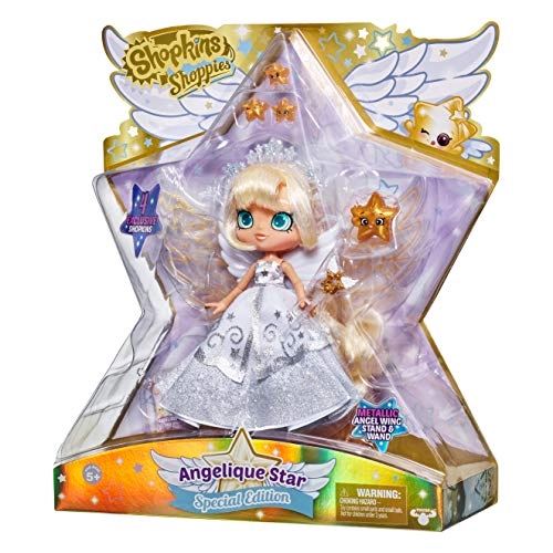 Angelique Star Shoppie Doll - Special Edition Metallic Angel Wing Stand & Wand