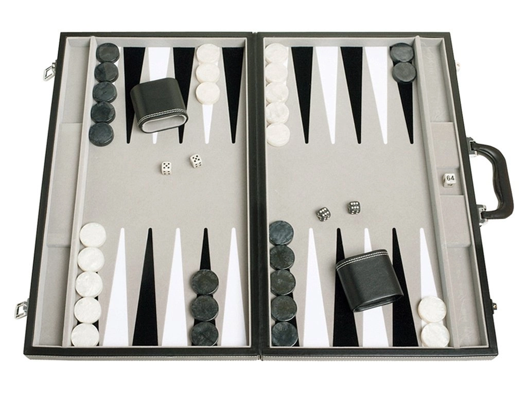 Middleton Games Backgammon Set - 21" Velvet Black