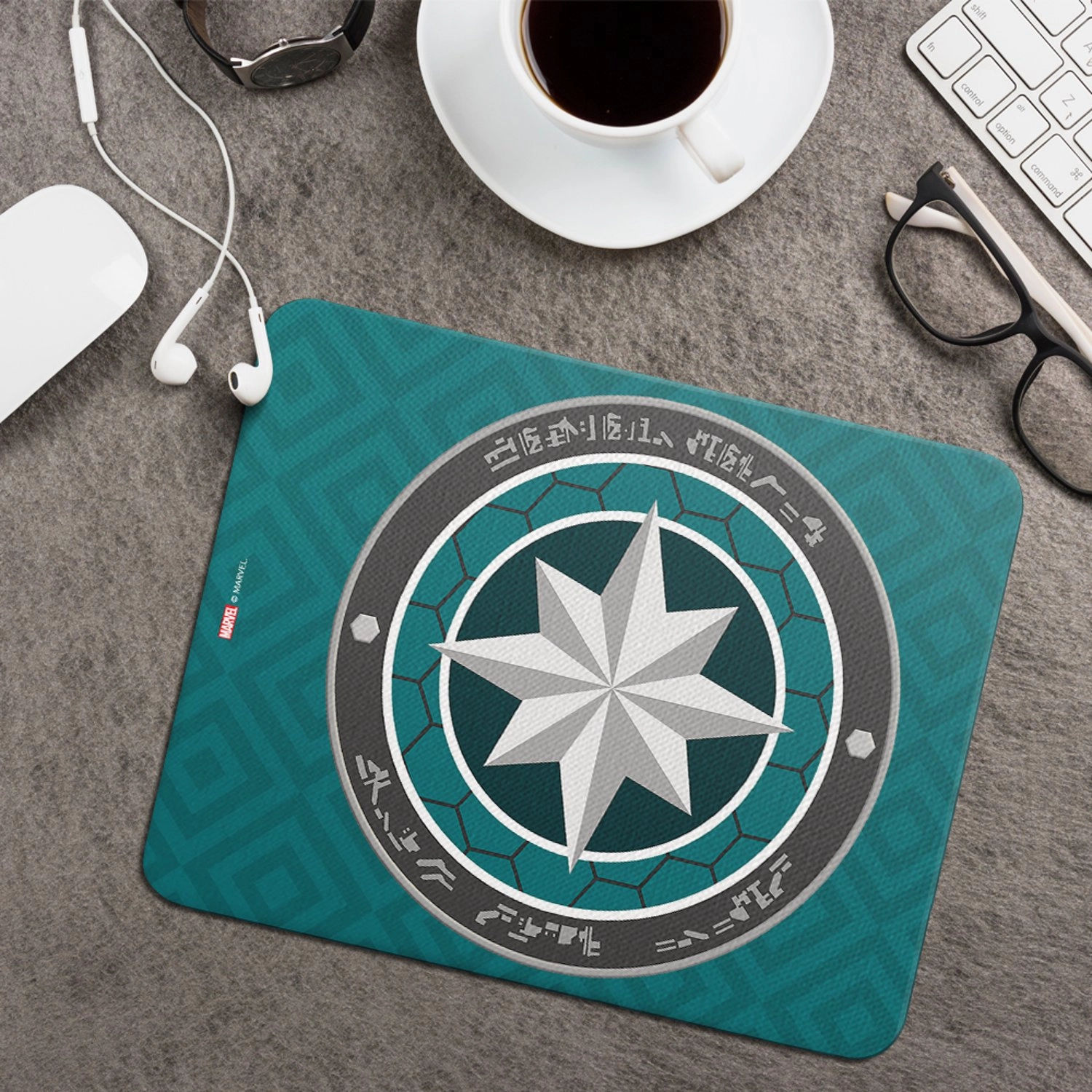 Logo Captain Fabric Mouse Pad - 22x18 cm