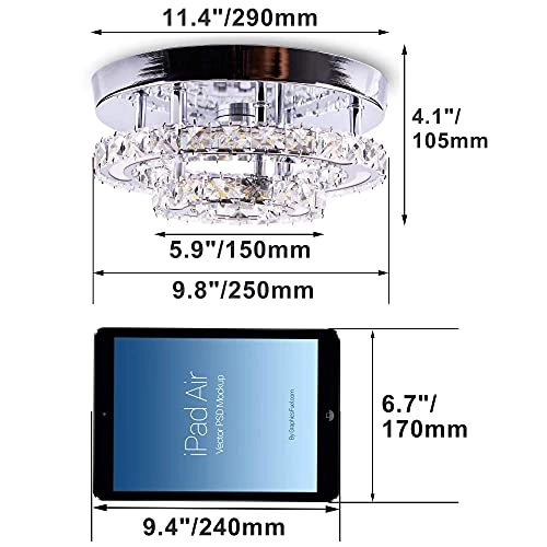 Modern Crystal Ceiling Lamp - Cool White 6000K-6500K Not Dimmable