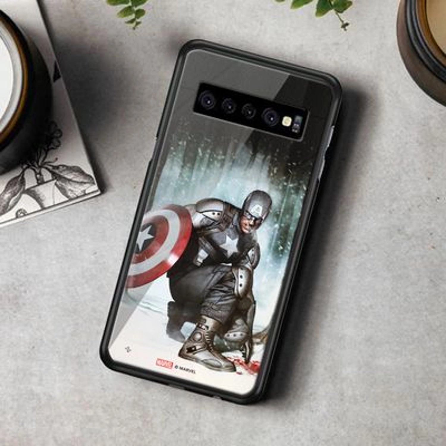 Captain America Superhero Landing Back Case for Galaxy S10