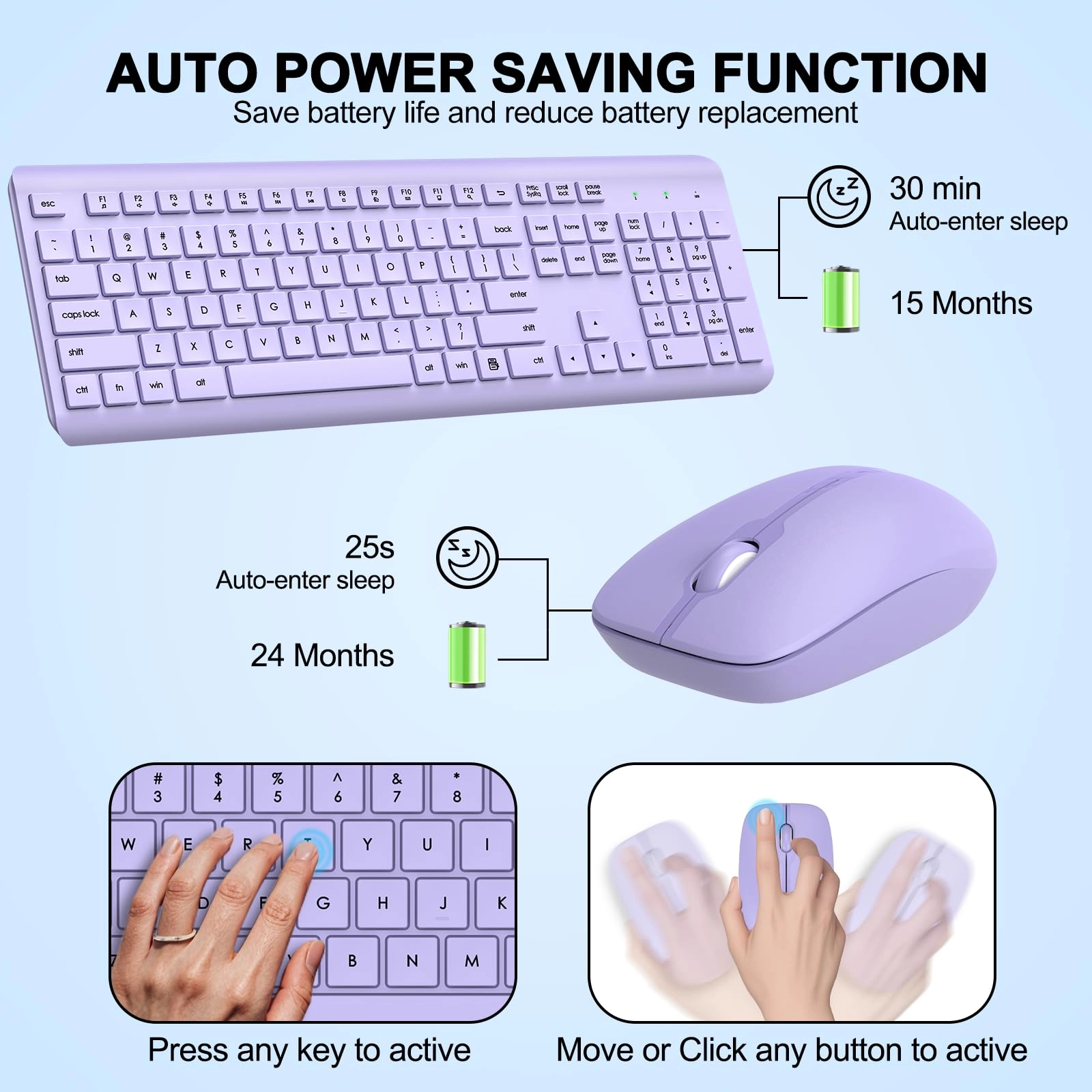 Keyboard and Mouse Combo - QWERTY Wireless