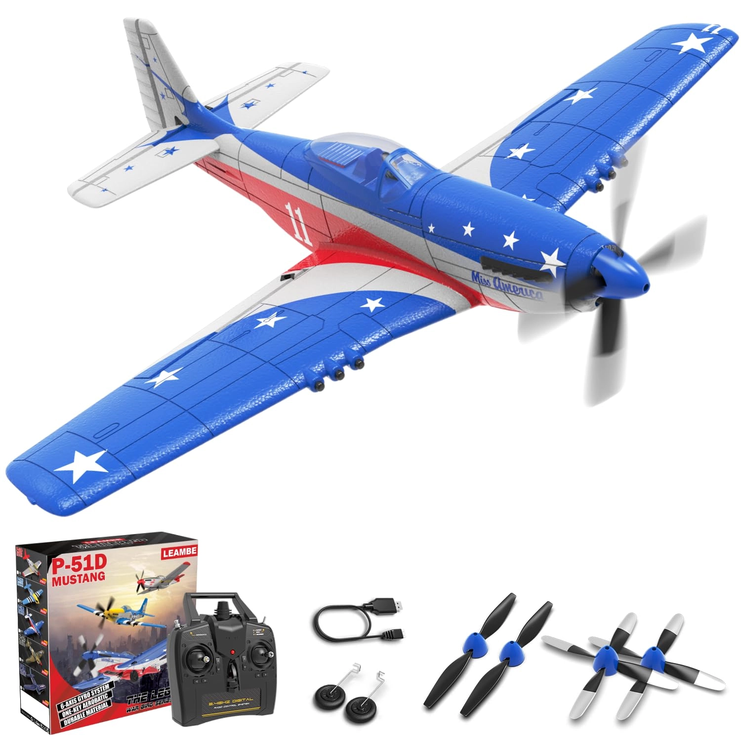 leambe P51 Mustang - 4 Channel Ready to Fly