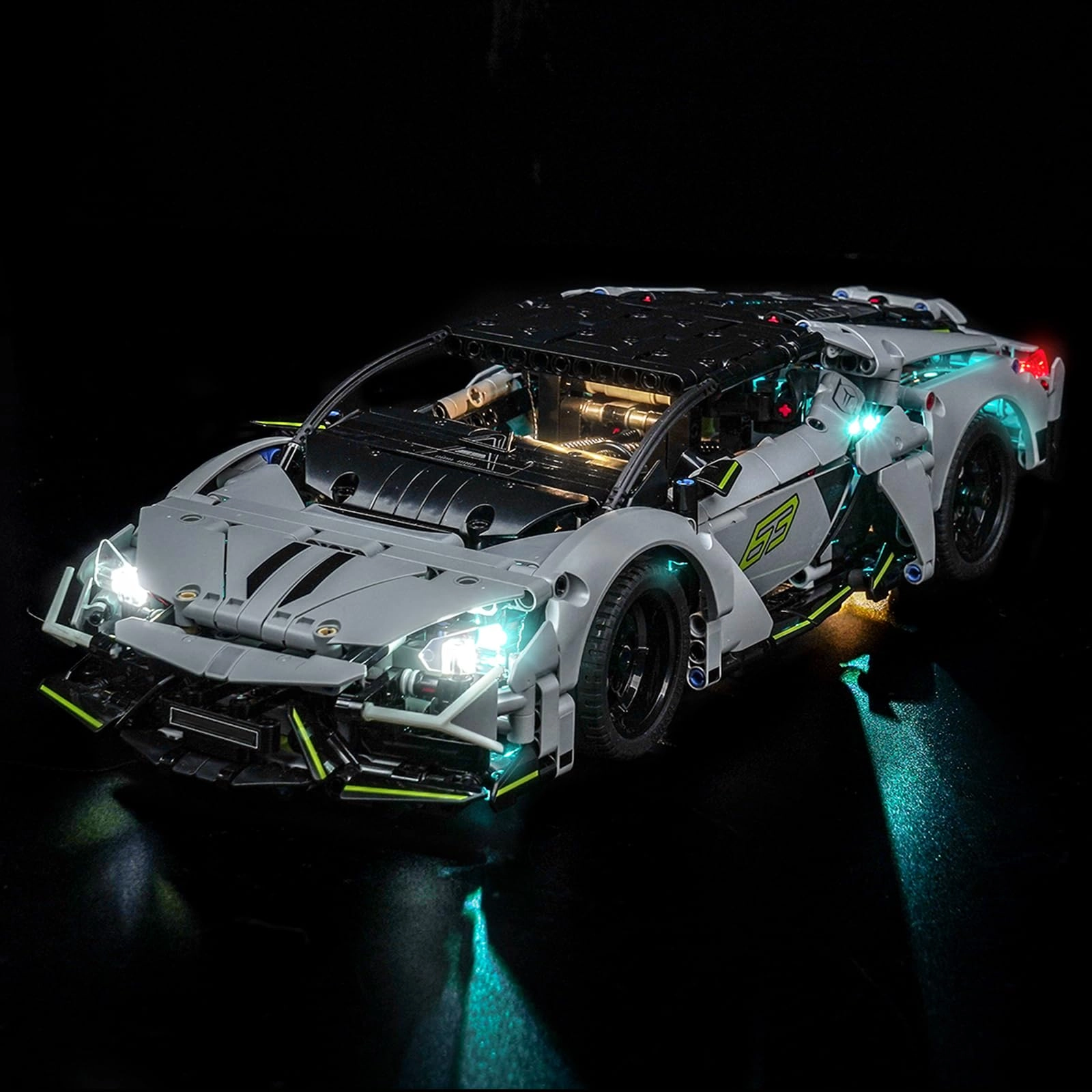 LocoLee Light kit Compatible with Lego 42214 Lamborghini Revuelto Super Sports Car - Movie