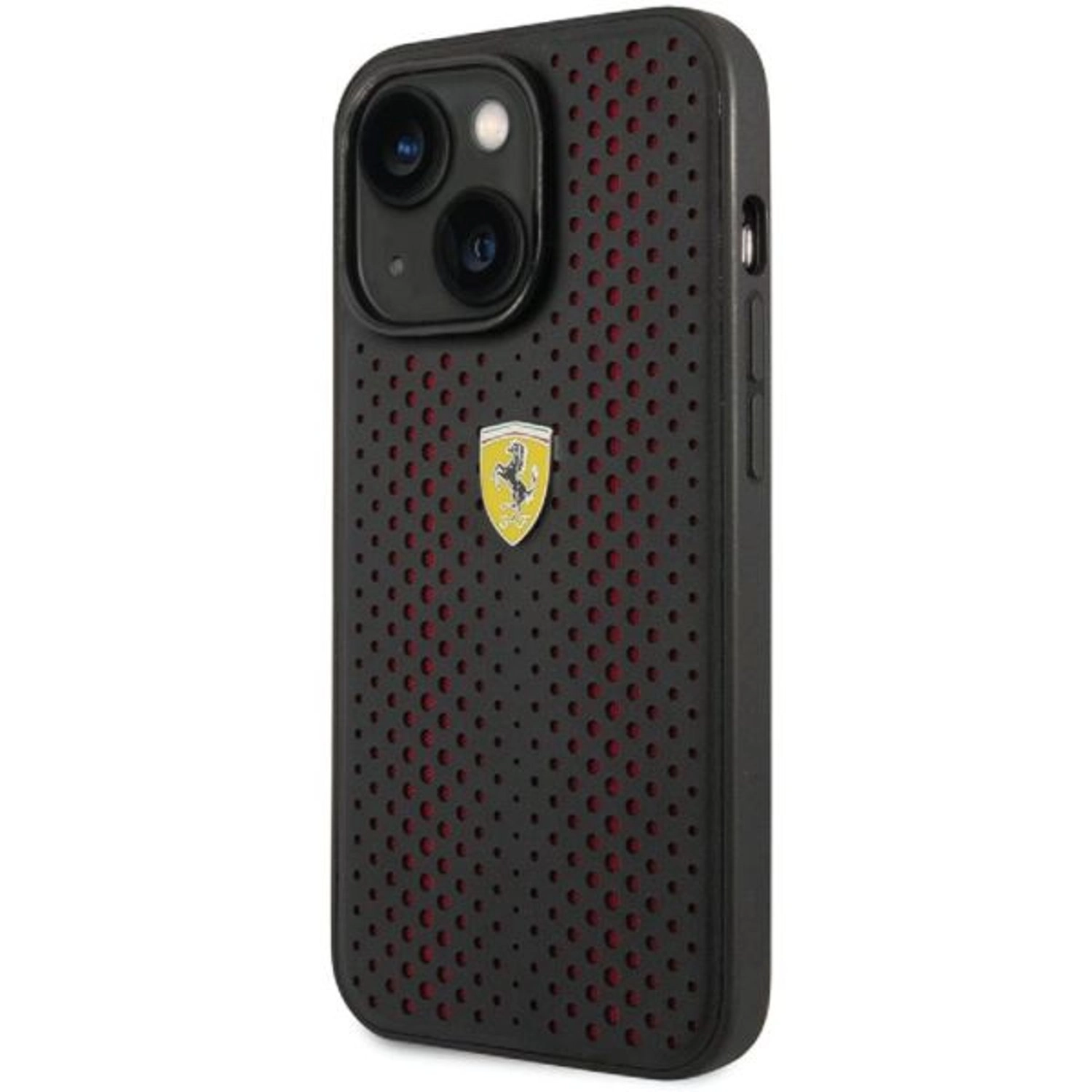 Leather Perforated Case - PU Leather, Nylon for iPhone 14