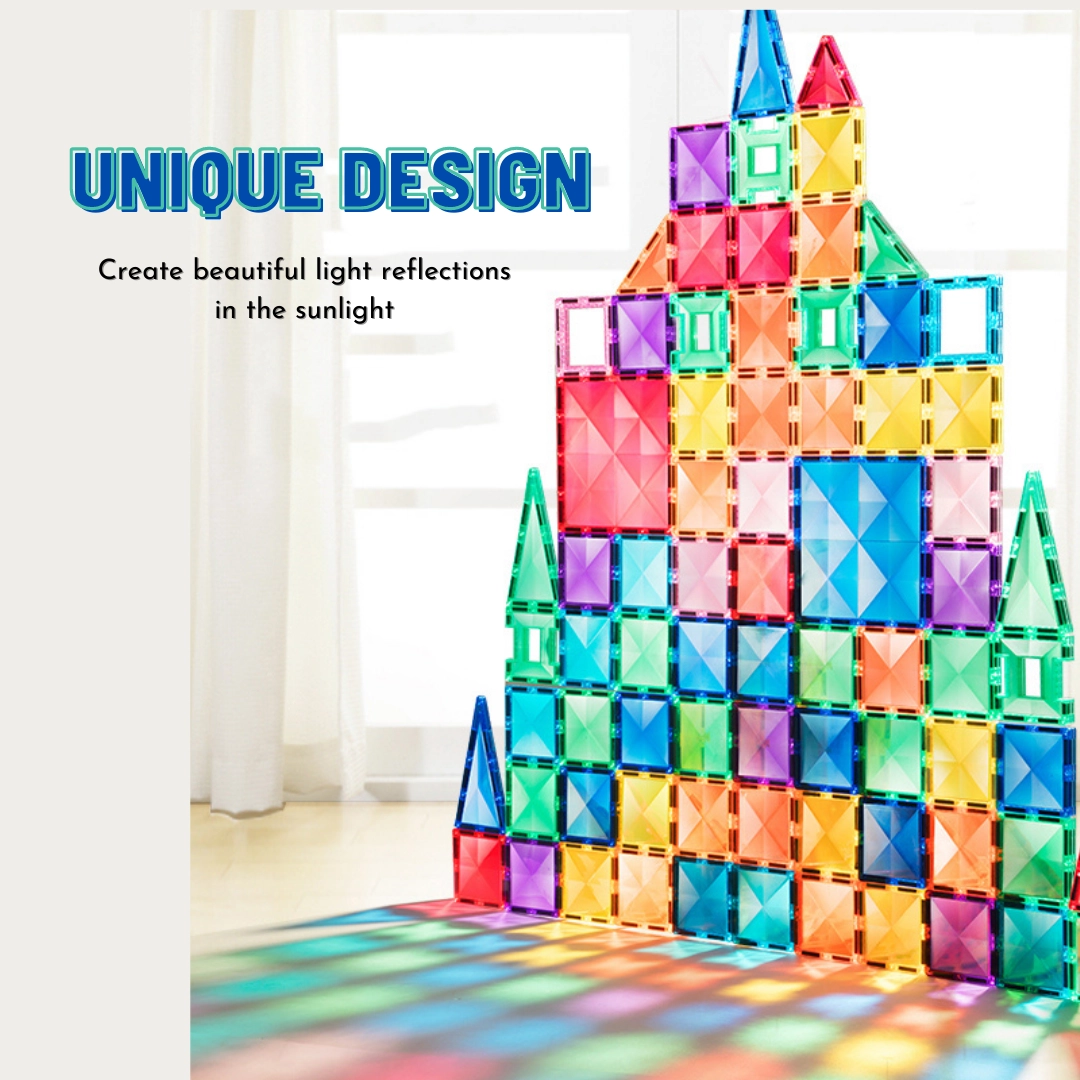 Colourful Magnetic Tiles CT1211 - 100pcs