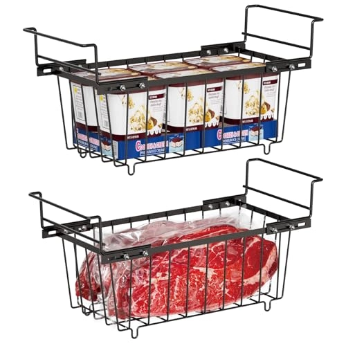 iSPECLE Freezer Organizer Bins - 2 Pack Hanging Chest