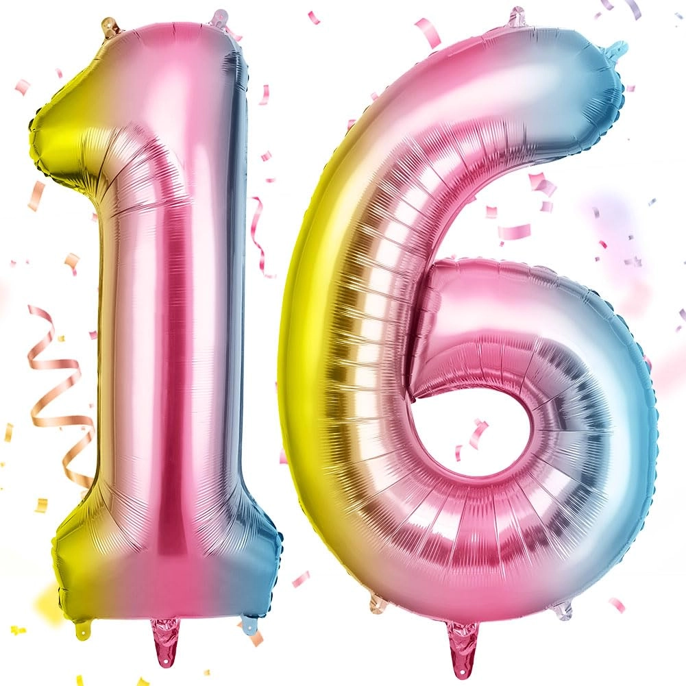 Number 16 Balloon - 2 piece(s) Birthday
