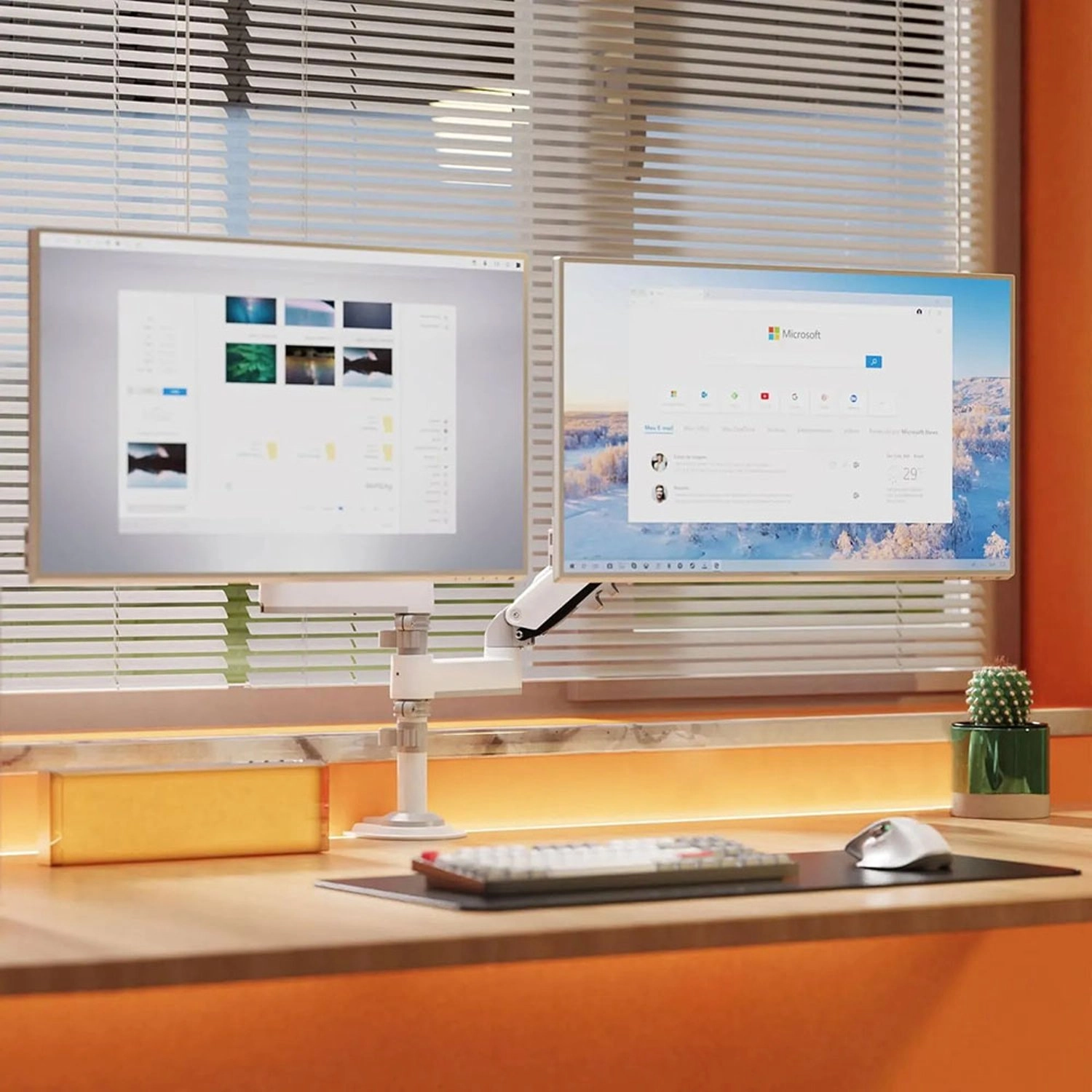 Gas Spring Monitor Arm - 17 to 27 inch 100 X 100