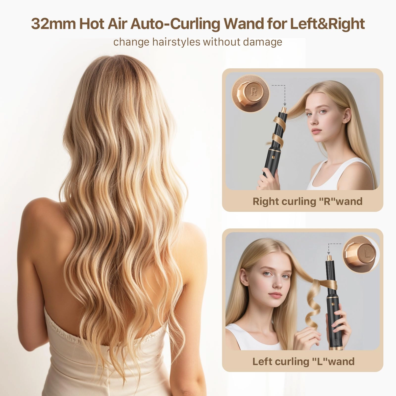 Hot Air Styler Brush Set - 5 in 1 800W 3 Level