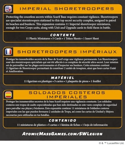 Star Wars: Legion Imperial Shoretroopers - Corps & DF-90 Mortar Detachment - Tabletop Miniatures