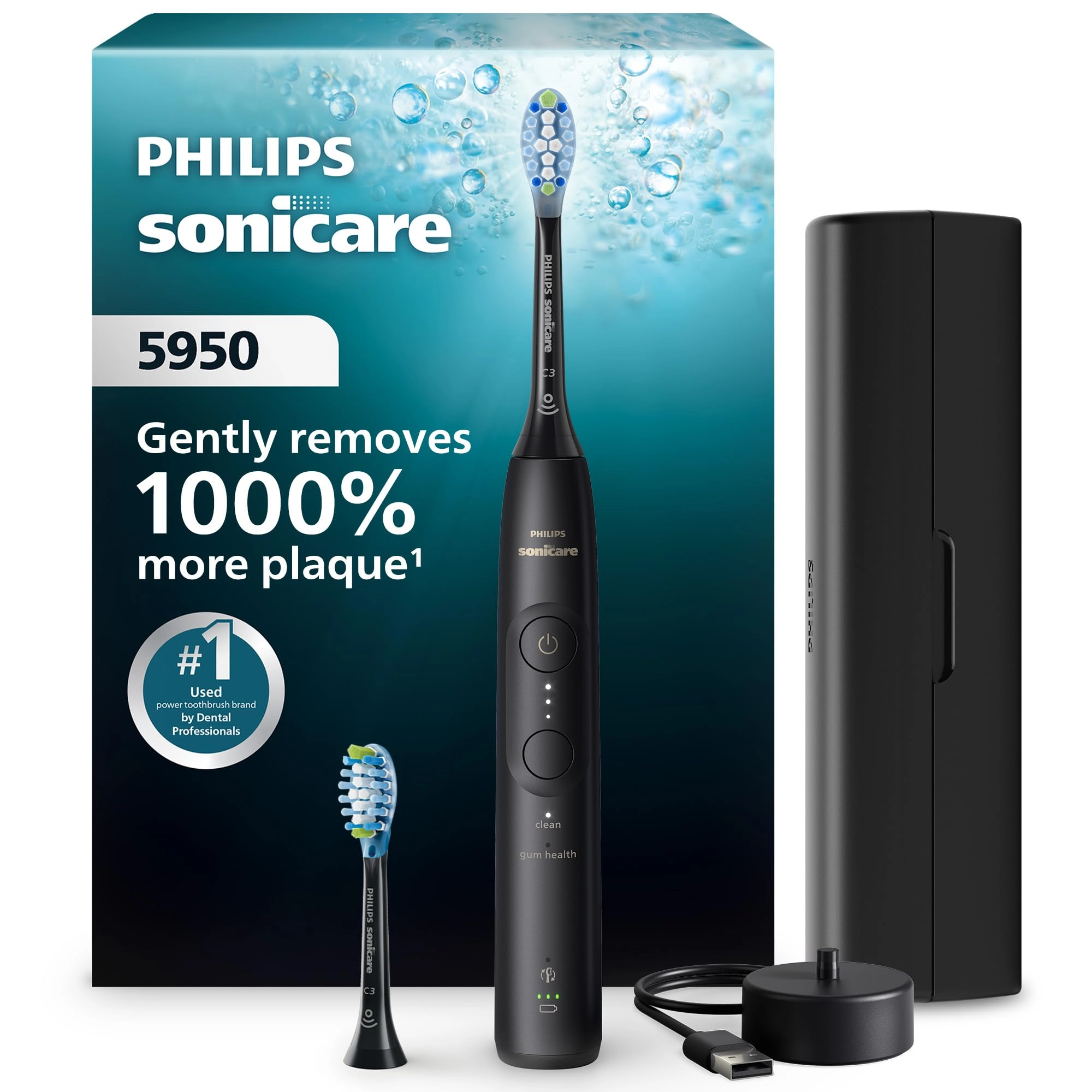 Philips Sonicare 5950 Series - 6 Cleaning Settings 21 Days Running Time Pressure Sensor