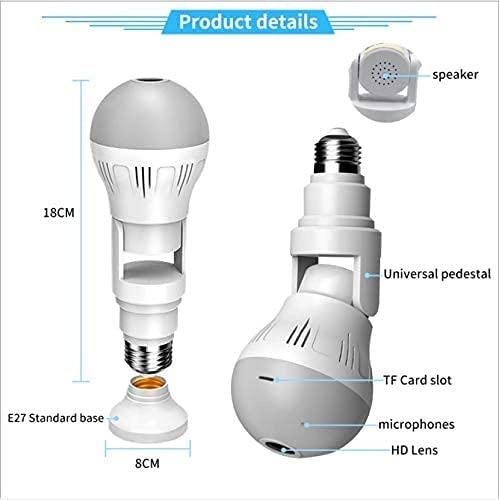 Wireless Bulb 360 IP WiFi Camera 1080P