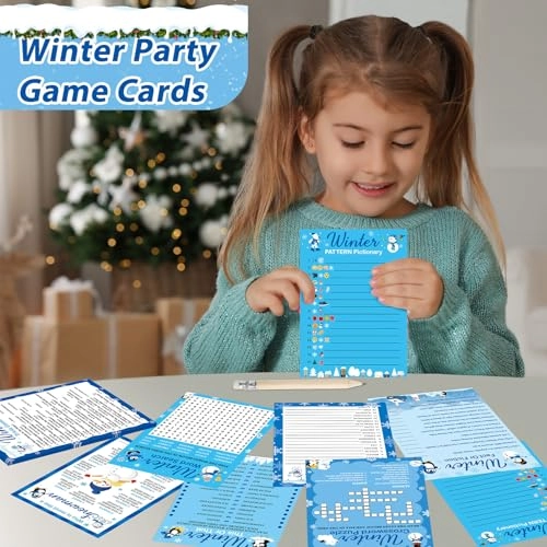 Winter Party Games Cards - 231Pcs over 3 years old