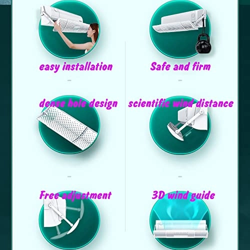 Retractable Air Conditioner Shield - 58*19cm PP+PS+PVC