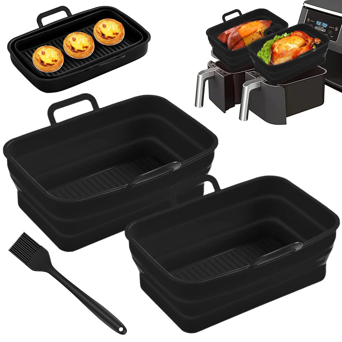 Air Fryer Silicone Liner - Food-grade Silicone 2PCS