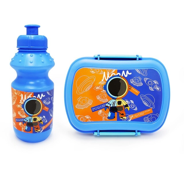 SAM BOX FZE Lunch Box - Rabbit Purple 750ml + Water Bottle - 350ml