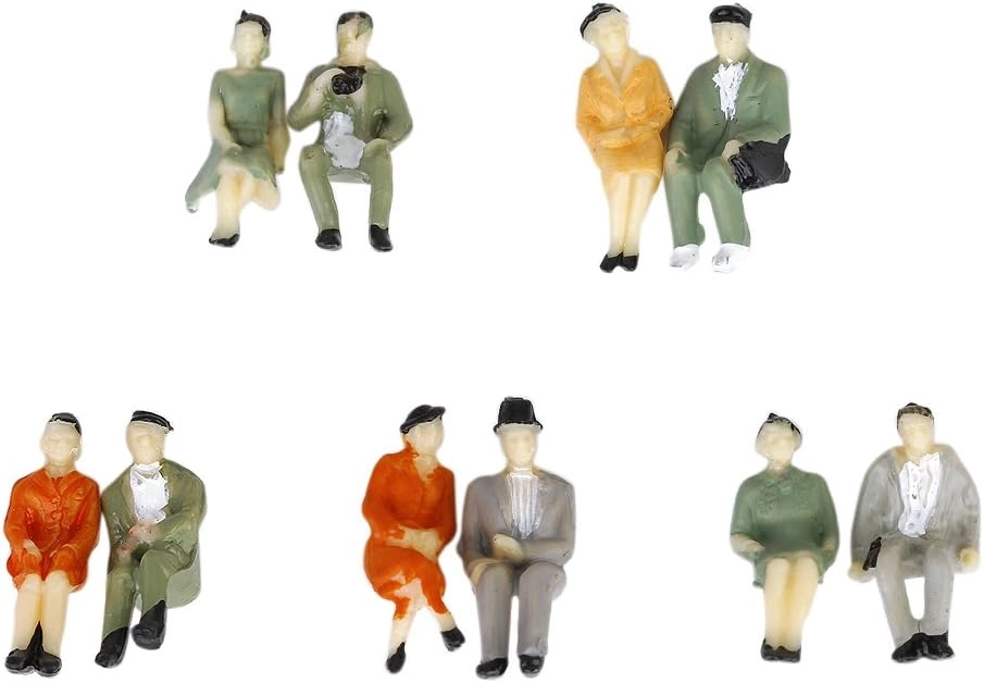 Seated People Passangers Figures - 24pcs HO Scale 1:87