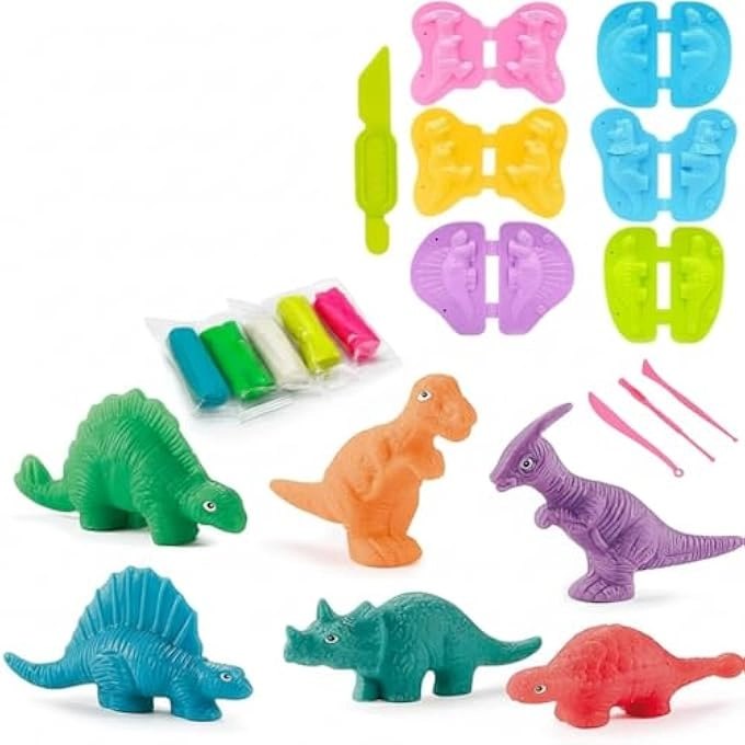 Dinosaur Dough Play Tools Set - 3+ years 45 pcs