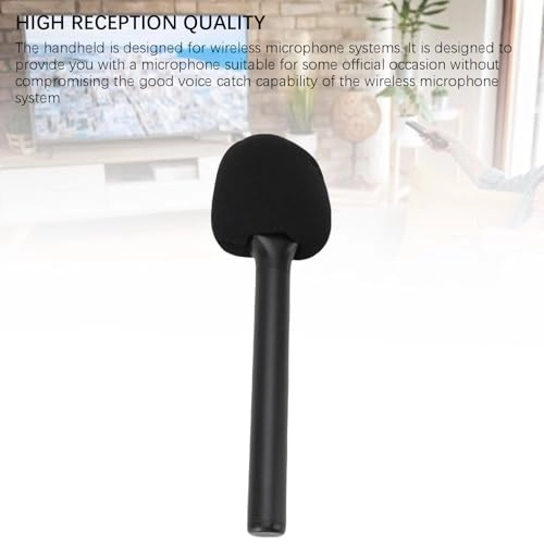 Wireless Microphone Handheld Stick - Black Foam Sleeve