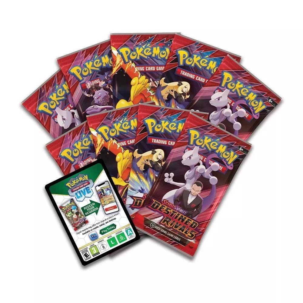 SV10 — SCARLET & VIOLET DESTINED RIVALS ELITE TRAINER BOX - 9 booster packs 65 card sleeves