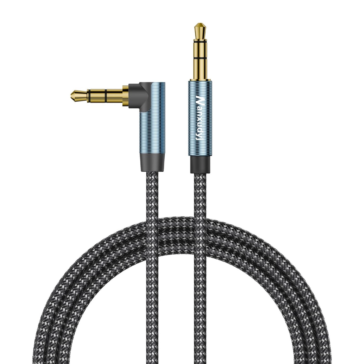 Nanxudyj 3.5mm Audio Cable - 40ft/12M Stereo Right Angle TRS