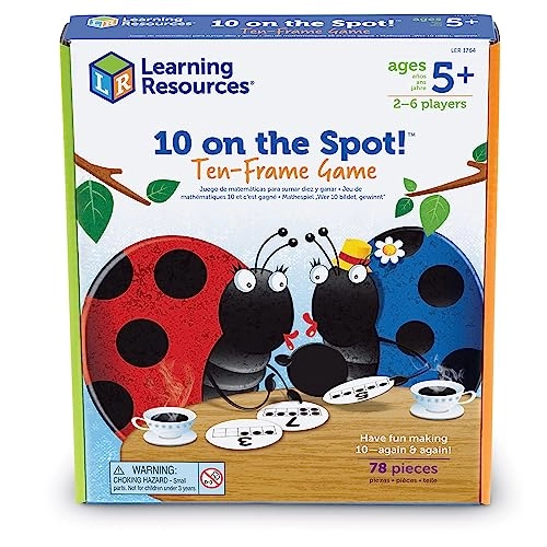 10 on the Spot! Ten Frame Game - 5 - 10 years 120 pieces