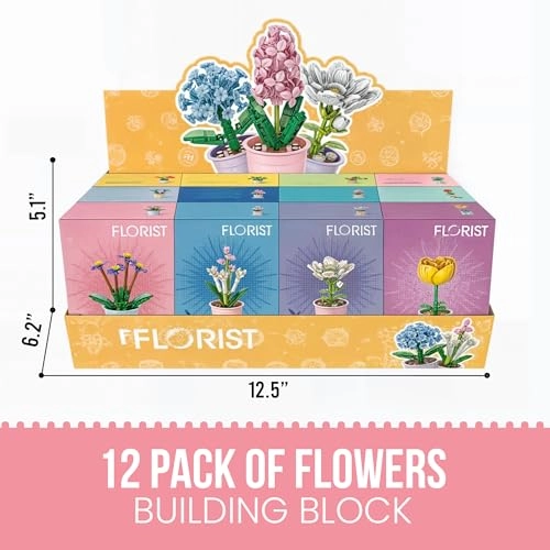 Mini Flower Botanical Building Block Collection - 12pcs