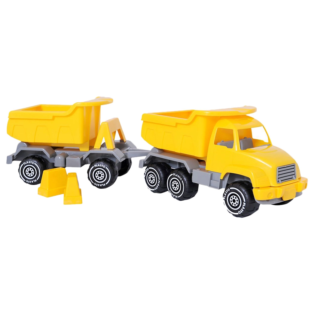 Plasto Dump Truck With Trailer - 50 cm Suitable for 1 to 5 years