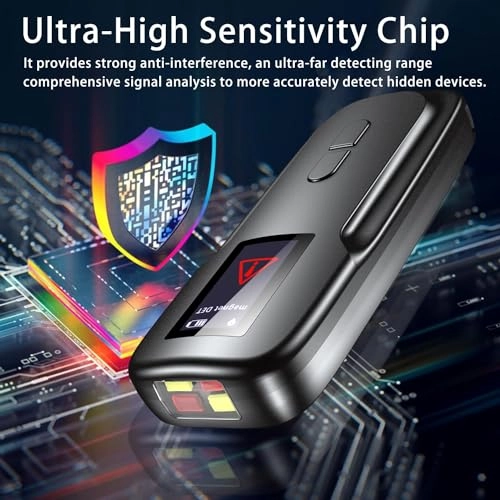 Hidden Camera Detector - RF Signal Scanner 0-15m 9 Levels Sensitivity