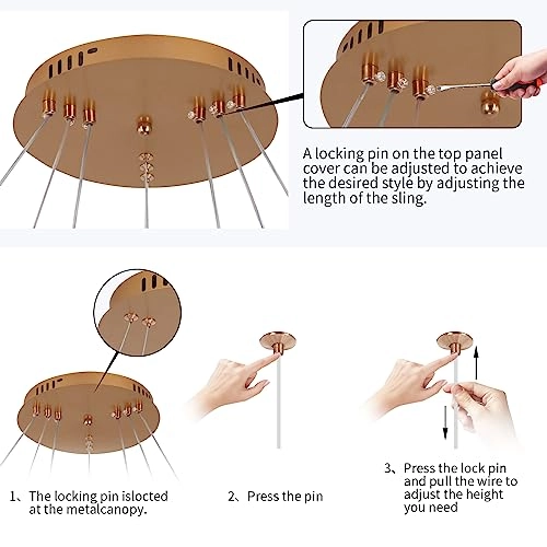 Modern LED Chandelier - 3000K-6000K Dimmable