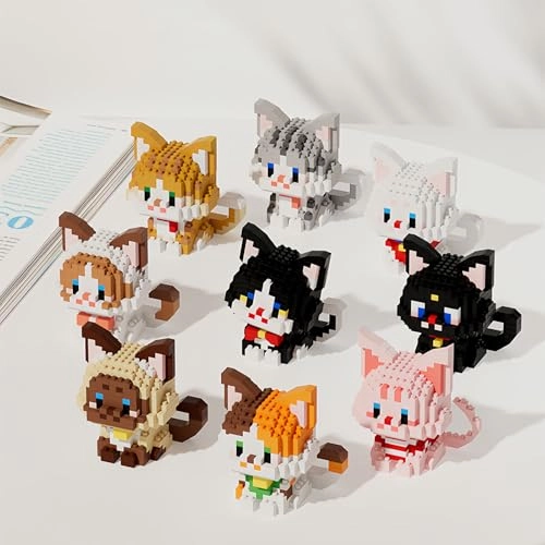 Micro Animal Building Bricks Cat - Black Cat 1 pcs