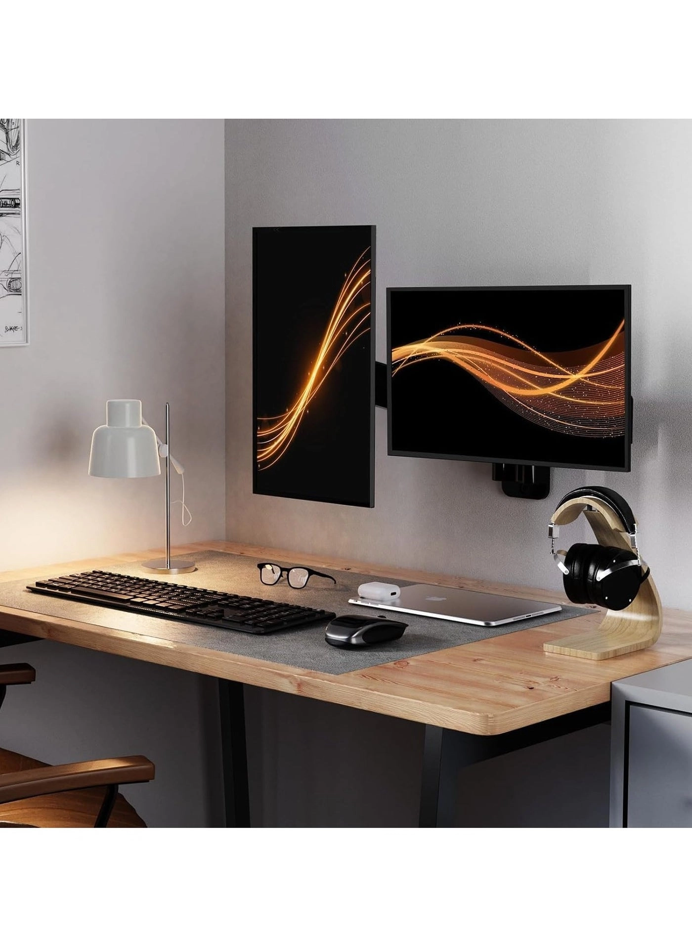 Dual Monitor Wall Mount - 2 32inch 100x100mm