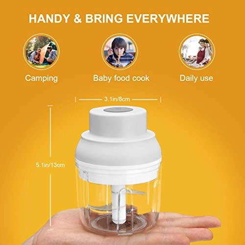 Electric Garlic Chopper - 250ML 45 Watt-hours