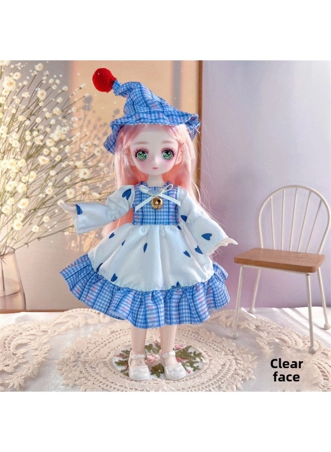 Generic 7 Point Bjd Doll - 23cm Plastic Starry Eyed