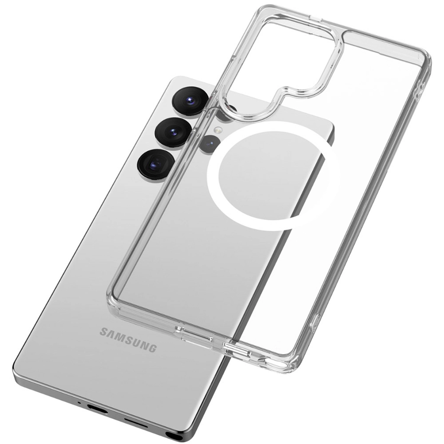 Zepho Clear Case with MagSafe for Samsung Galaxy S25 Ultra