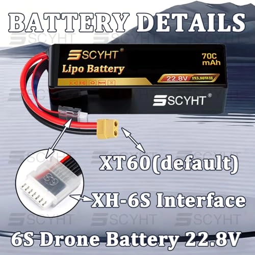 Lipo Battery - 22.8V 9000mAh 70C 2pack