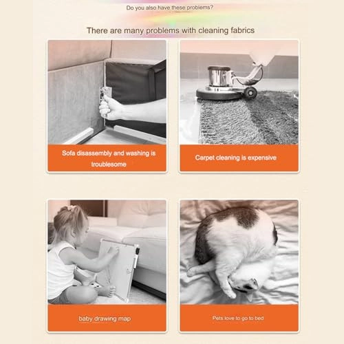 Carpet Spot Cleaner Machine - water spray + brush + vacuum + dry 400W