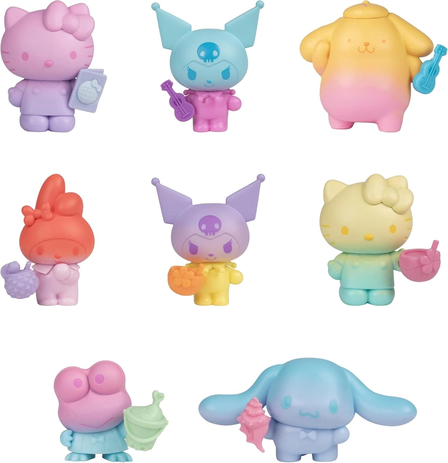 COLOR LAND CHILDRENS TOYS CENTER LLC Hello Kitty & Friends - 8-Figure Pack - Ombre Tropical Party 8 pcs