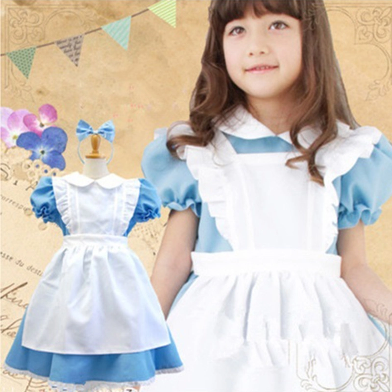 Alice In Wonderland Dress + Apron + Headband - Alice In Wonderland 2-4Y