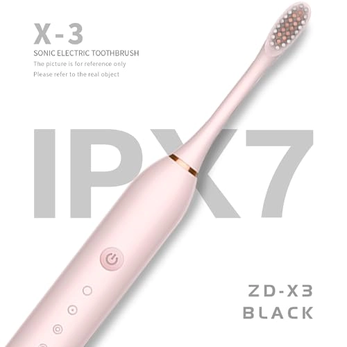 Sonic Electric Toothbrush - USB Rechargeable 4 Brush Heads 6 Cleaning Modes