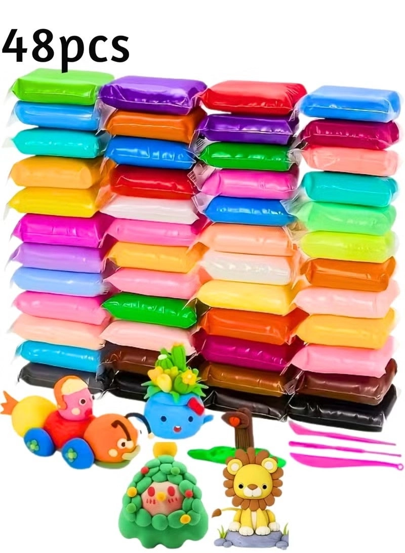 ZedPlay Air Dry Clay Craft Kit - 48 PC Soft Modeling Foam