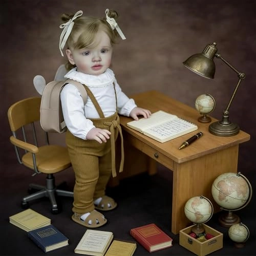 Pippa Reborn Baby Doll - 26 inch Cotton Vinyl Hand-rooted Curly Hair Ages 3+