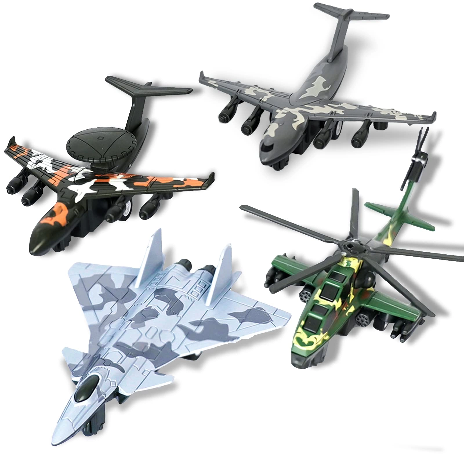 Crelloci Army Airplane Toys - 4pcs