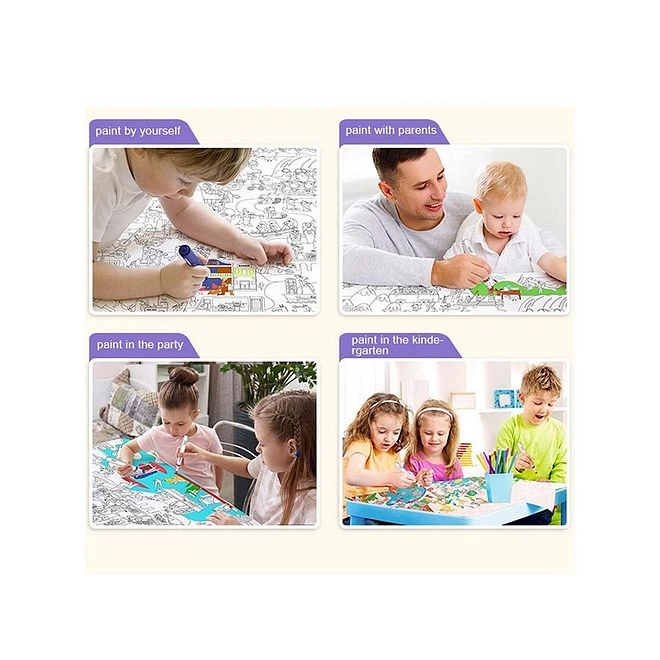 Traveller Africa Coloring Poster - Educational Geography for Kids 3+