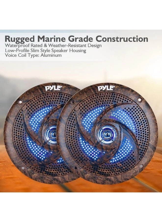 Low-Profile Waterproof Marine Speakers - 6.5 Inch 240W