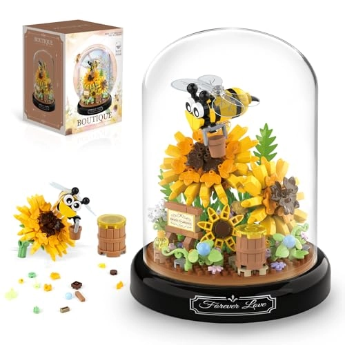 QLT QIAOLETONG Flower Bouquet Building Sets - Bee 548 pcs