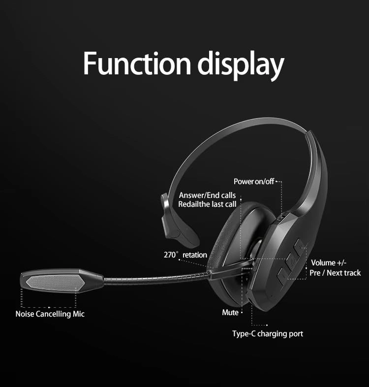 Trucker Headset - Bluetooth V5.3 55h