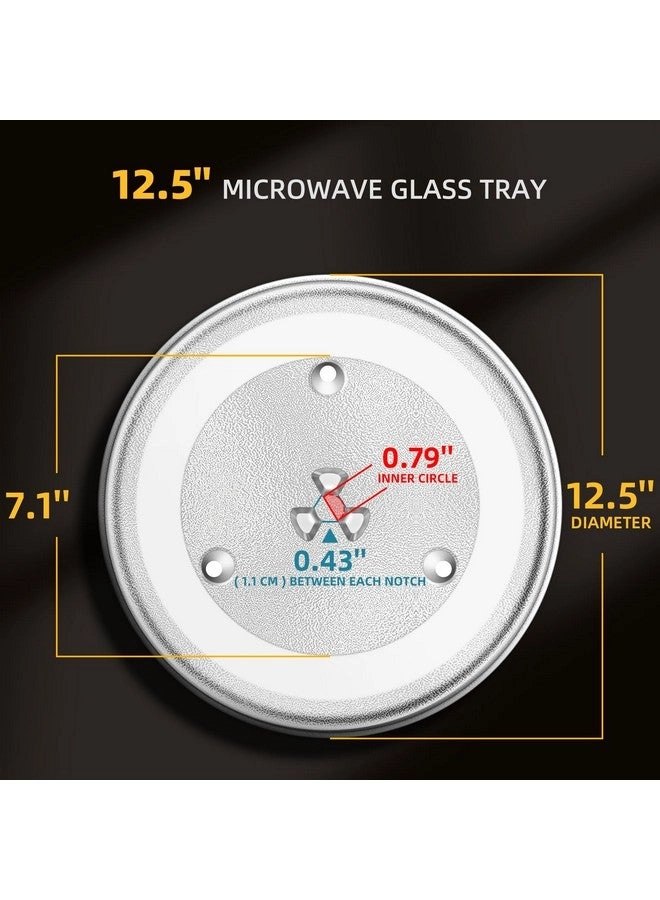 12.5’’ Microwave Glass Tray - Compatible with Samsung GE Kenmore Dishwasher Safe